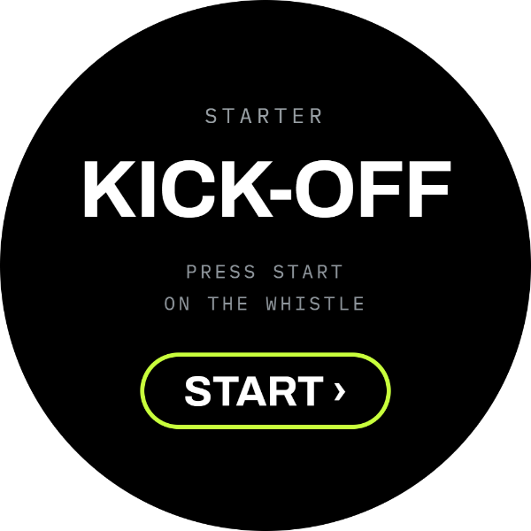 Kick-off prompt on the watch.
